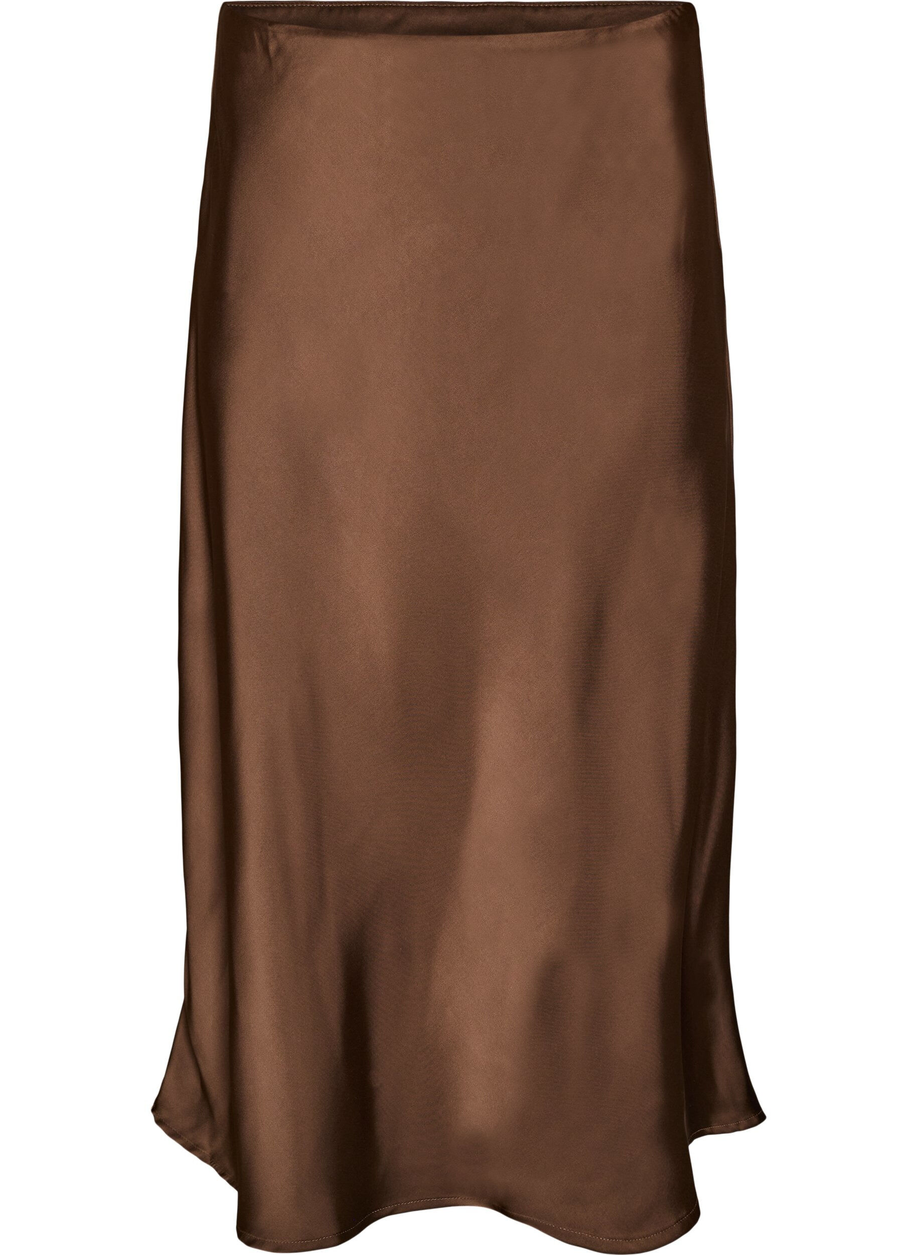 Satin midi skirt
