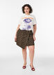 Cotton T-shirt with print, White, Model image number 1