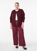 Fine-knit cardigan with round neck, Red, Model image number 1