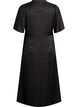 Midi jacquard dress with paisley pattern and wing sleeves, Black, Packshot image number 1