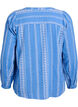 Blouse with embroidered pattern, Blue, Packshot image number 1