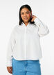 Classic cotton shirt with a loose fit, White, Model image number 0