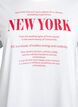 T-shirt with text print and round neck, White, Packshot image number 2