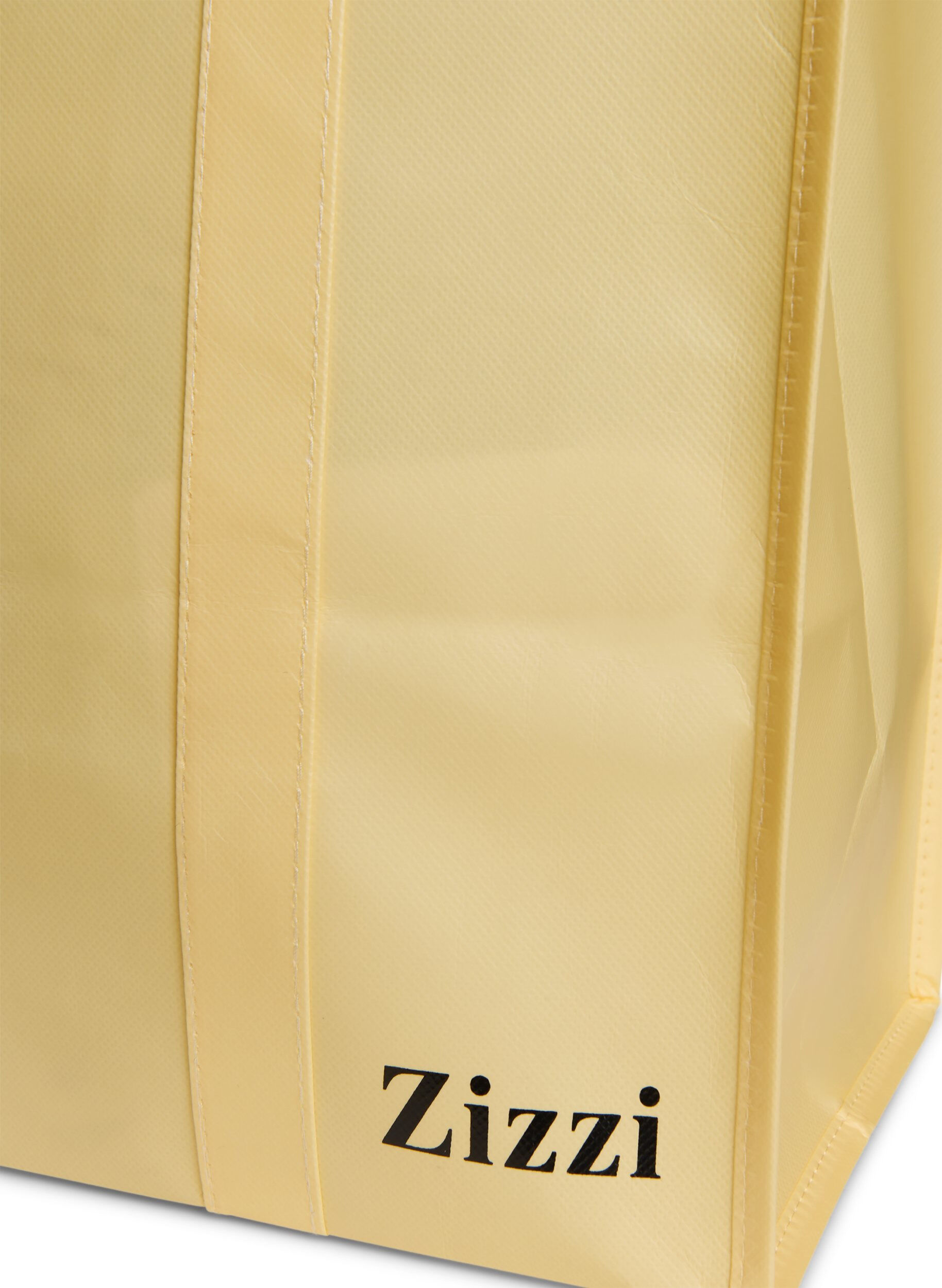 Zizzifashion Shopping bag with zipper, Yellow, Packshot image number 2