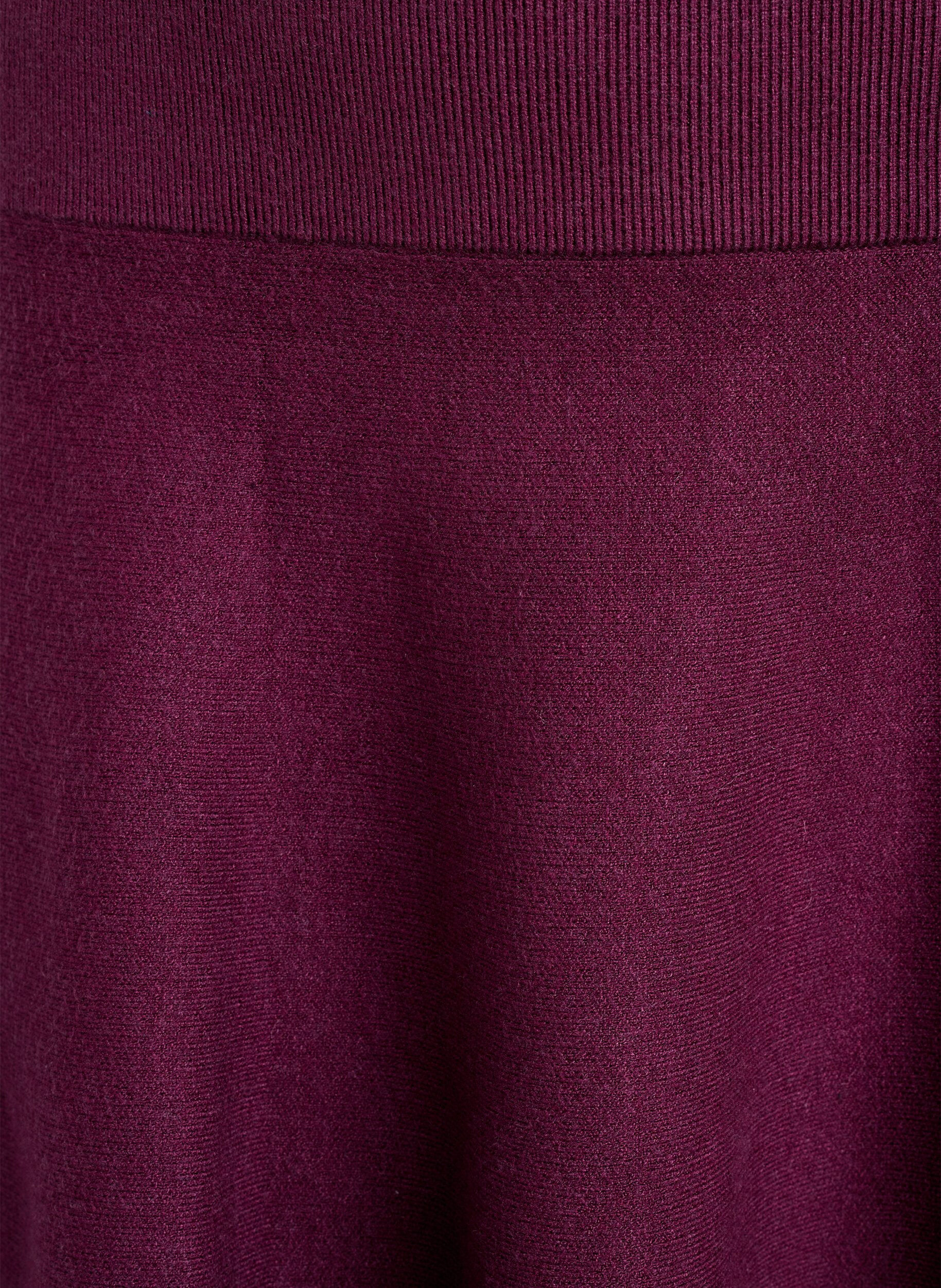 ZizzifashionShort knitted A-line skirt, Dark Bordeaux, Packshot image number 2