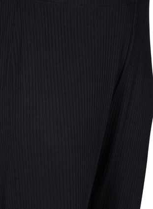 Loose trousers made from ribbed material, Black, Packshot image number 2