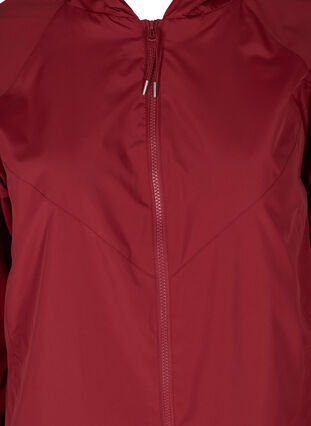 Short jacket with a zip and hood, Rio Red, Packshot image number 2