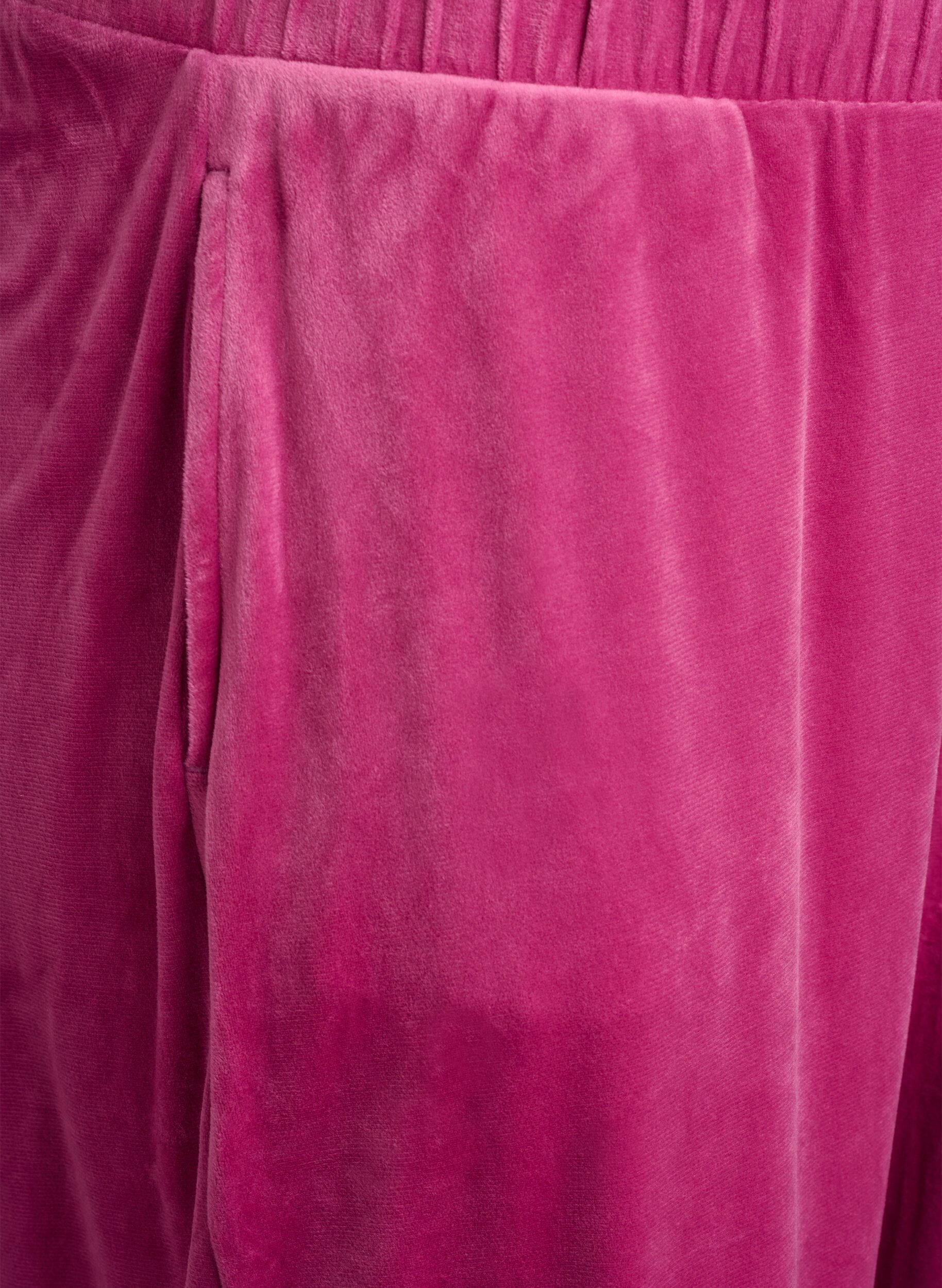 Zizzifashion Velour trousers with pockets, Boysenberry, Packshot image number 2