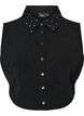 Collar insert with rhinestones and buttons, Black, Packshot image number 0