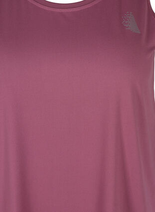 Plain-coloured sports top with round neck, Grape Nectar , Packshot image number 2