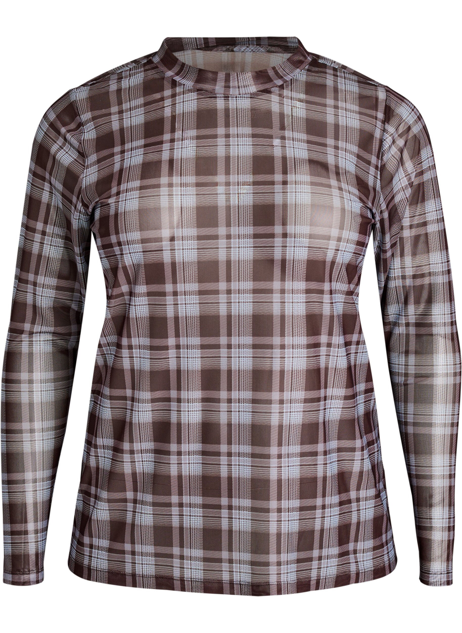 Mesh blouse with dots