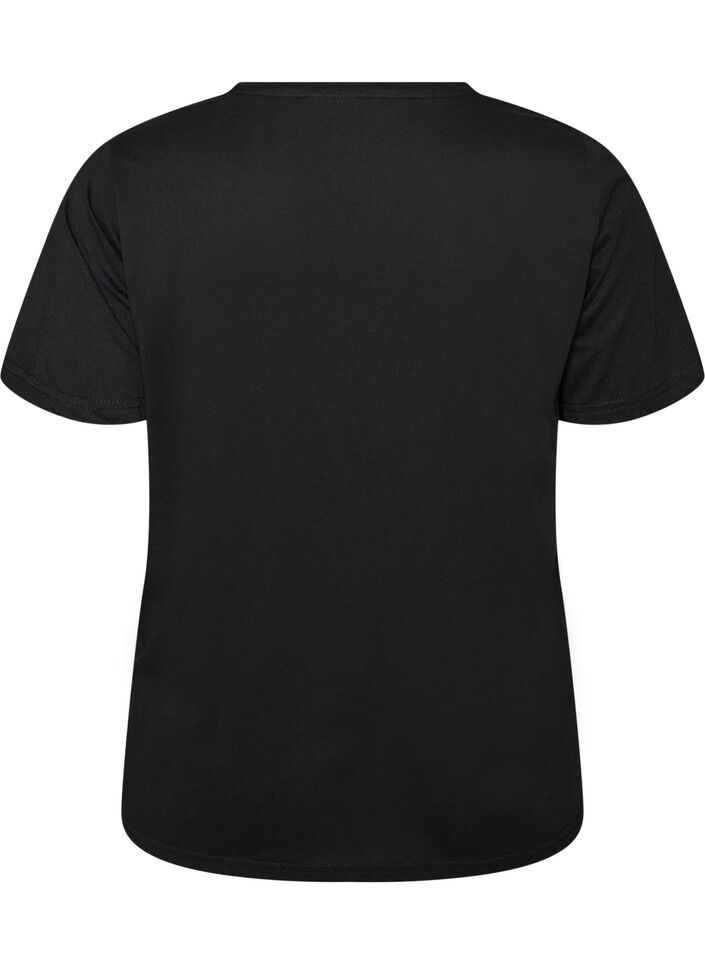 T-shirt with motif, Black, Packshot image number 1