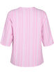 Striped blouse in linen-viscose blend, Pink, Packshot image number 1
