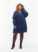 Viscose dress with v-neck and frills, Titan, Model image number 2