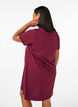 Short-sleeved nightgown in organic cotton, Dark Bordeaux, Model image number 2