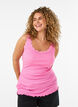 Top with lace trim, Pink, Model image number 0