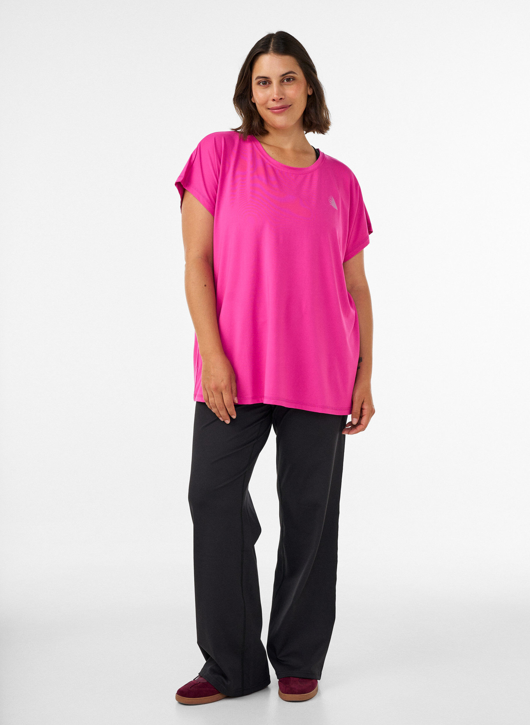 ZizzifashionSolid-coloured training T-shirt, Pink, Model image number 1