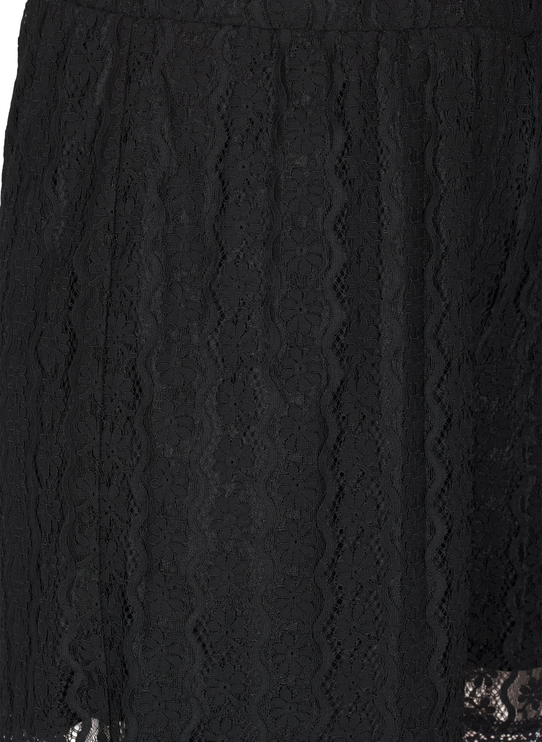 Zizzifashion High-waisted lace shorts, Black, Packshot image number 2