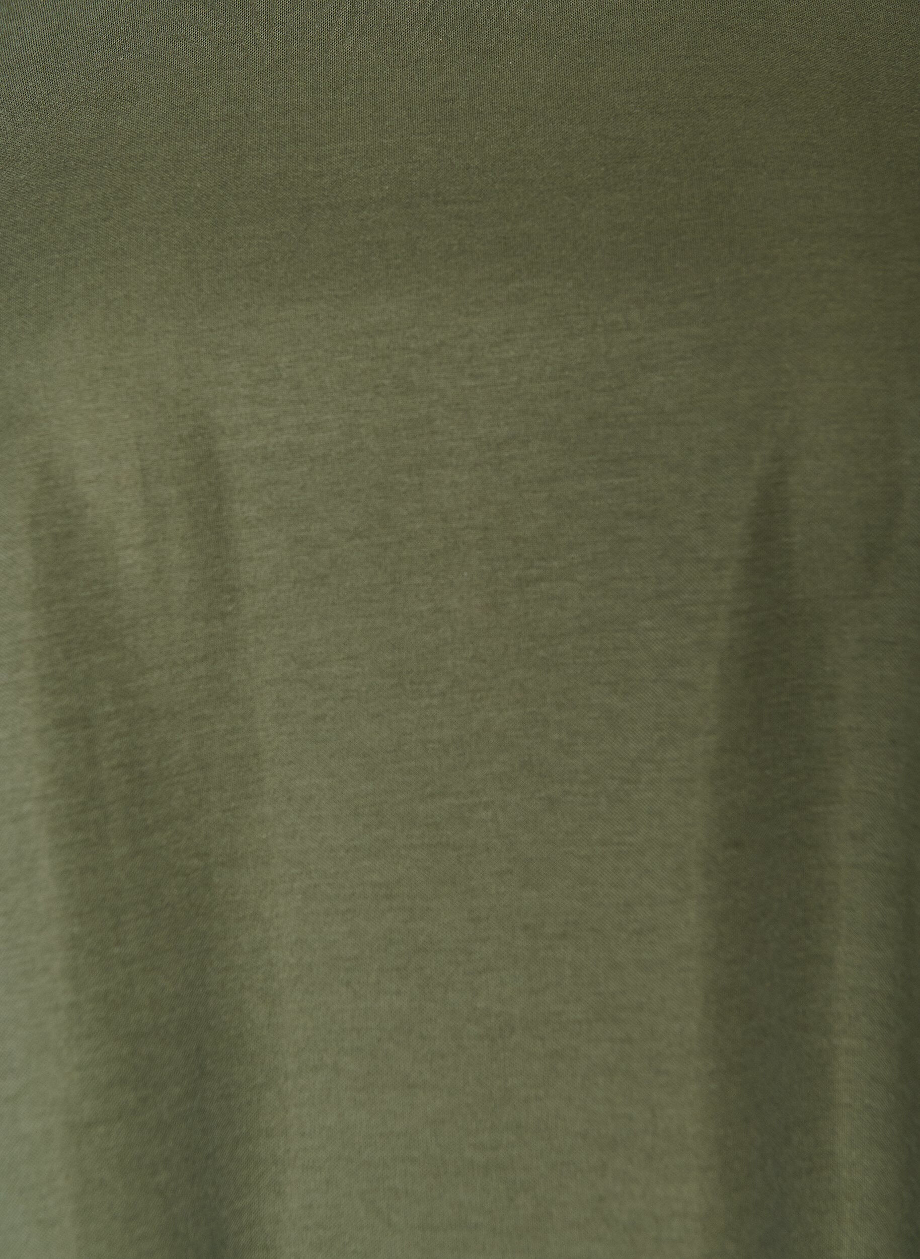 Zizzifashion Short dress with a loose fit and ruffle hem, Green, Packshot image number 2