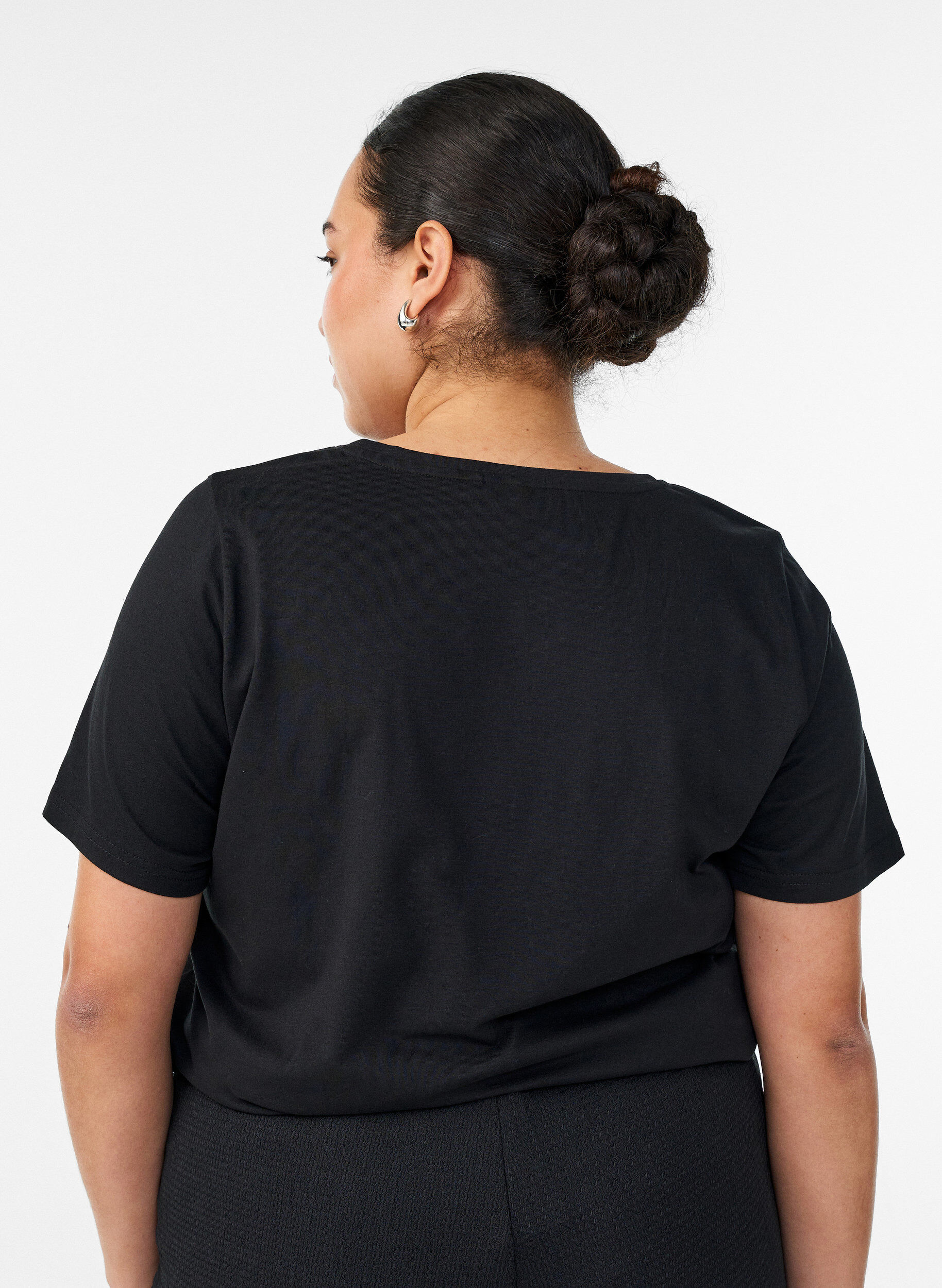 Zizzifashion T-shirt with motif, Black, Model image number 2