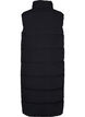 Long vest with high collar and pockets, Black, Packshot image number 1