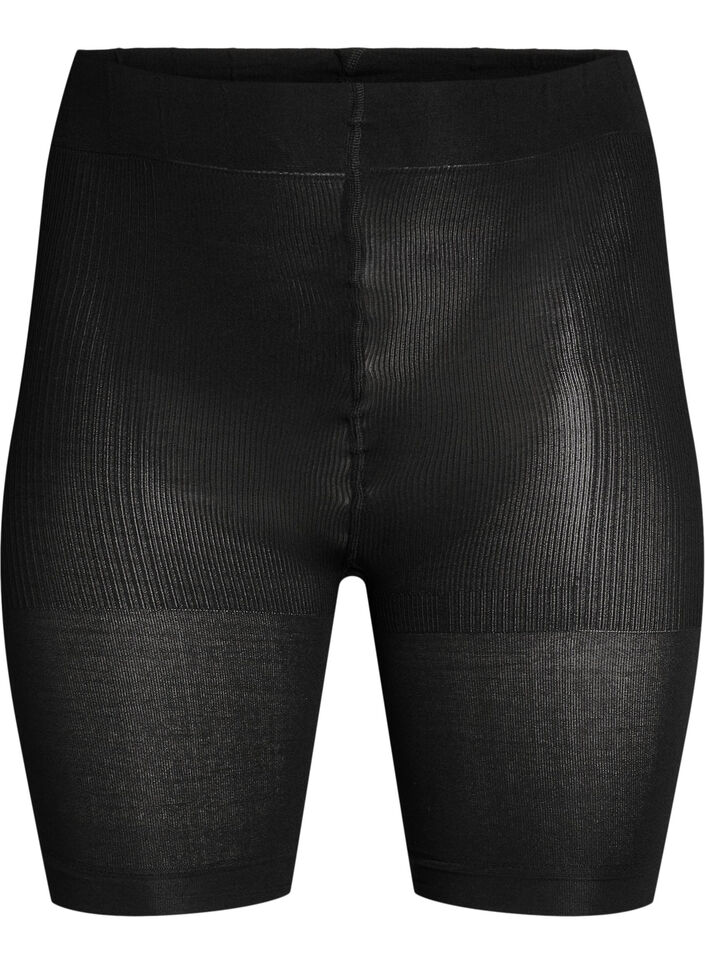 2-pack push-up shorts in 60 denier with shaping effect, Black, Packshot image number 0