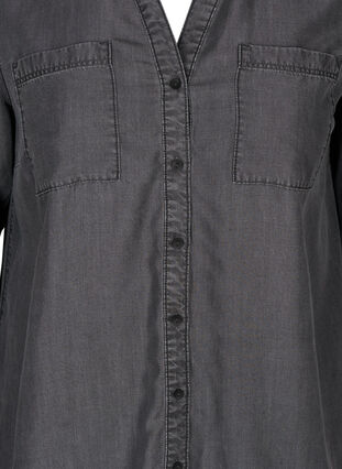 Long-sleeved lyocell shirt, Grey Denim, Packshot image number 2