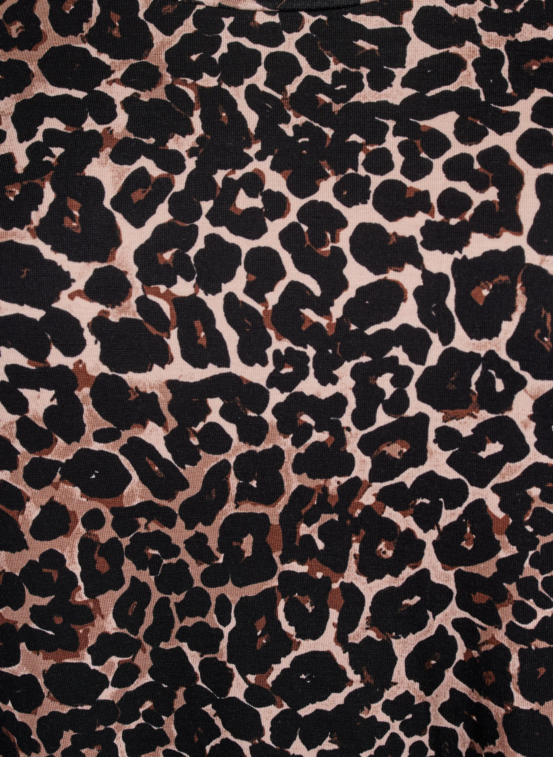 Zizzifashion T-shirt with TENCEL&trade; Lyocell and leopard print, Brown, Packshot image number 2