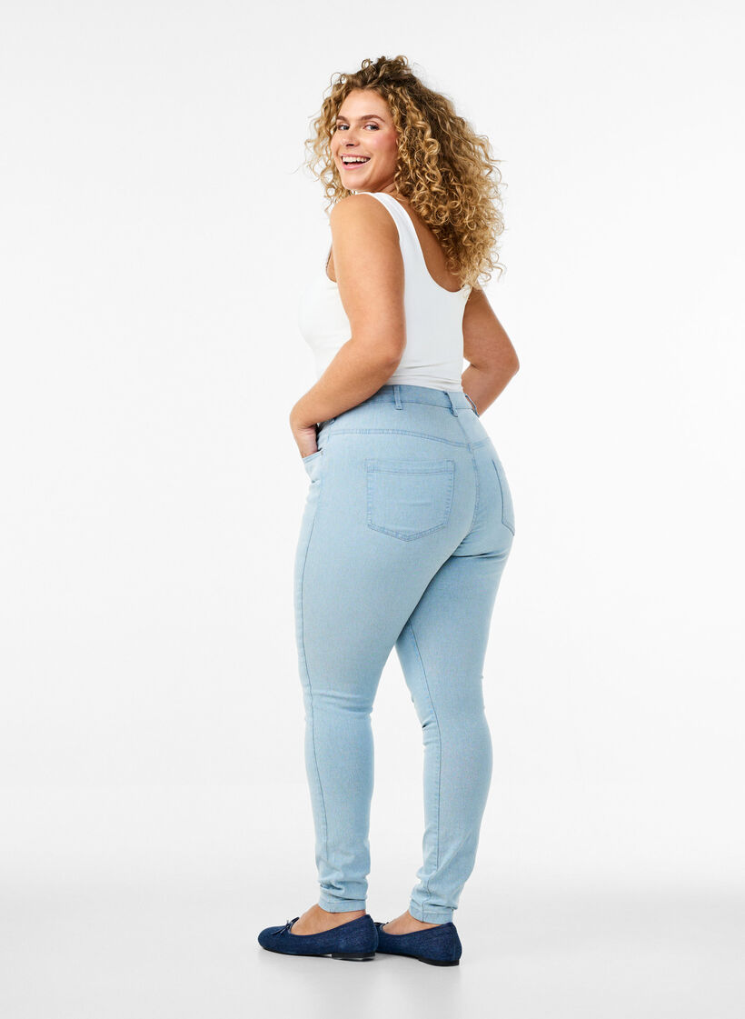 High-waisted super slim Amy jeans , Light Blue, Model image number 1