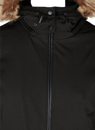 Winter jacket with zip and pockets, Black, Packshot image number 2