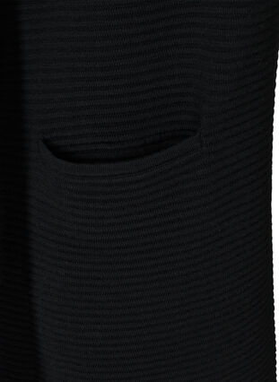 Knitted cardigan with pockets, Black, Packshot image number 3