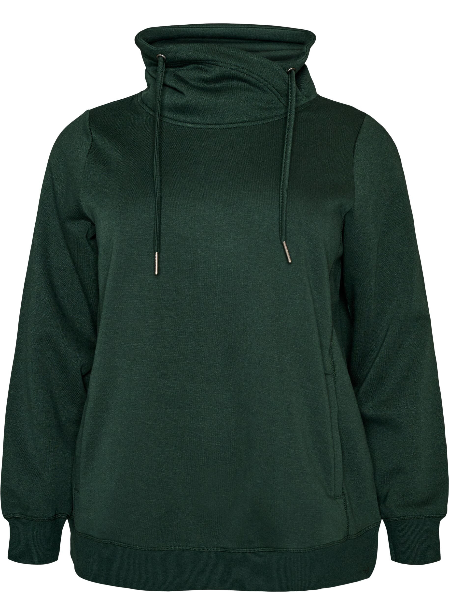 FLASH - Sweatshirt with high collar and pockets