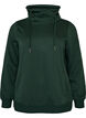 Sweatshirt with high collar and pockets, Green, Packshot image number 0