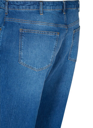 Cropped mom fit Mille jeans with a loose fit, Blue denim, Packshot image number 3