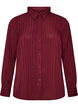 Shirt with textured stripes and glitter threads, Red, Packshot image number 0
