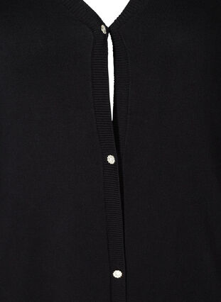Cardigan with pockets and feminine pockets, Black , Packshot image number 2
