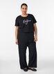 T-shirt with motif, Black, Model image number 1