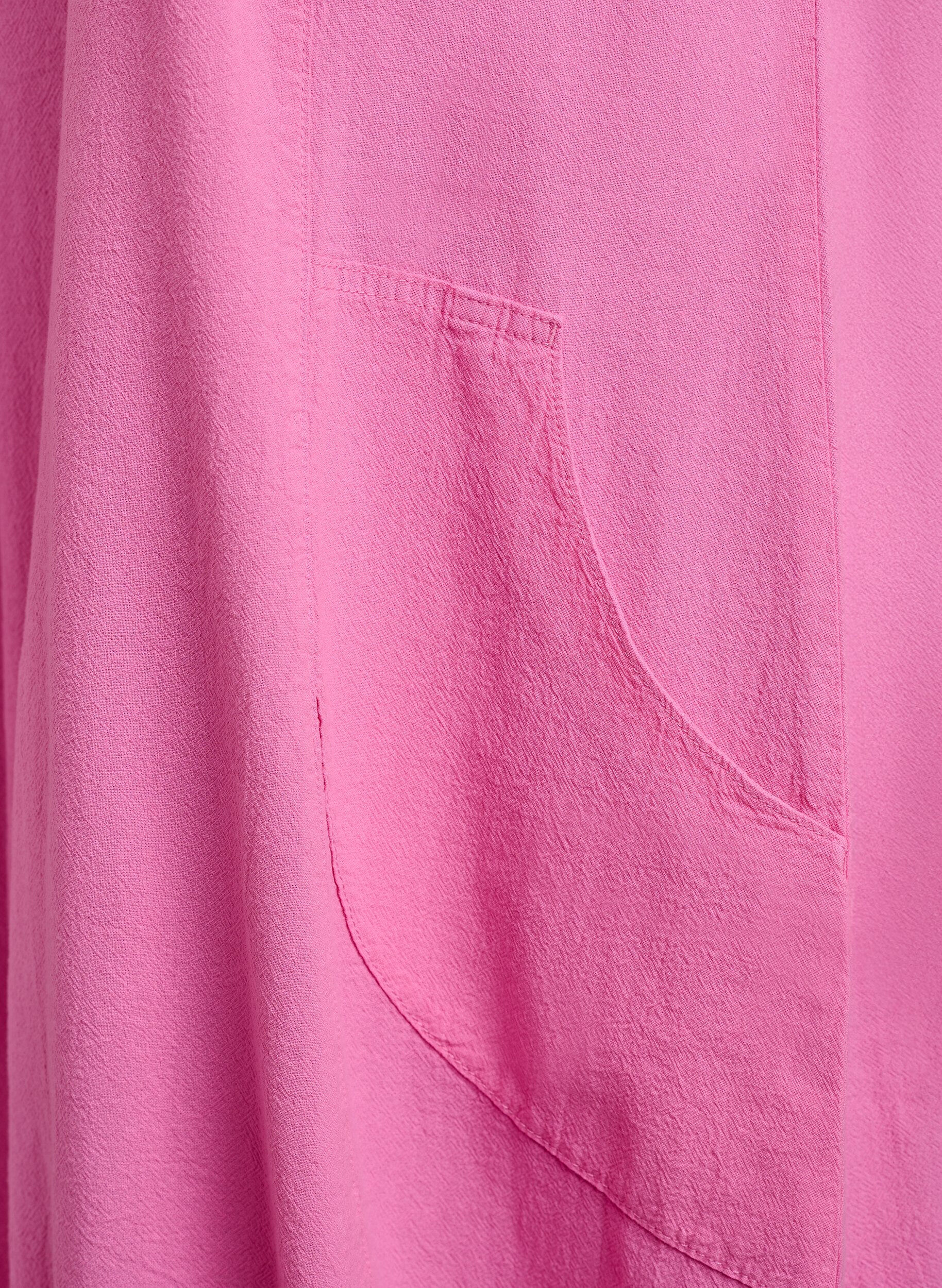 Zizzifashion Short-sleeved cotton dress, Pink, Packshot image number 3