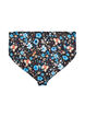 High-waisted floral bikini bottoms, Blue, Packshot image number 1