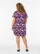 Short-sleeved cotton dress with print, Black, Model image number 2