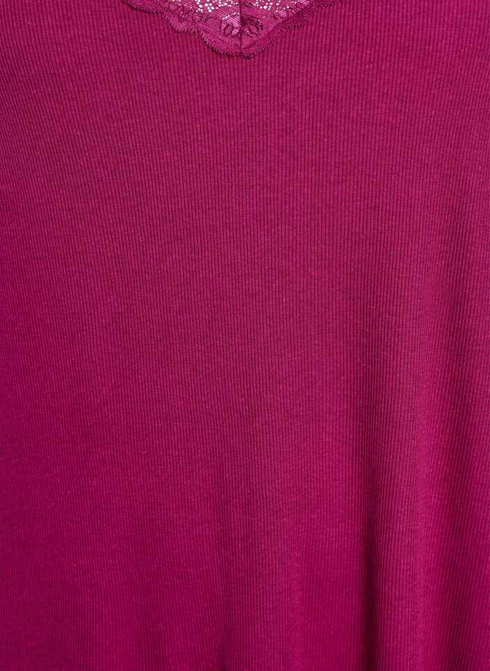 Nightgown with lace hem, Purple, Packshot image number 2