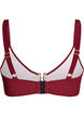 Textured bikini top with gold detail, Red, Packshot image number 1